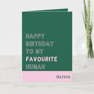 Carte Joyeux anniversaire à mon humain préféré