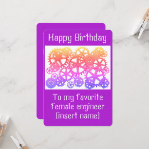 Carte Joyeux anniversaire à mon ingénieur féminin