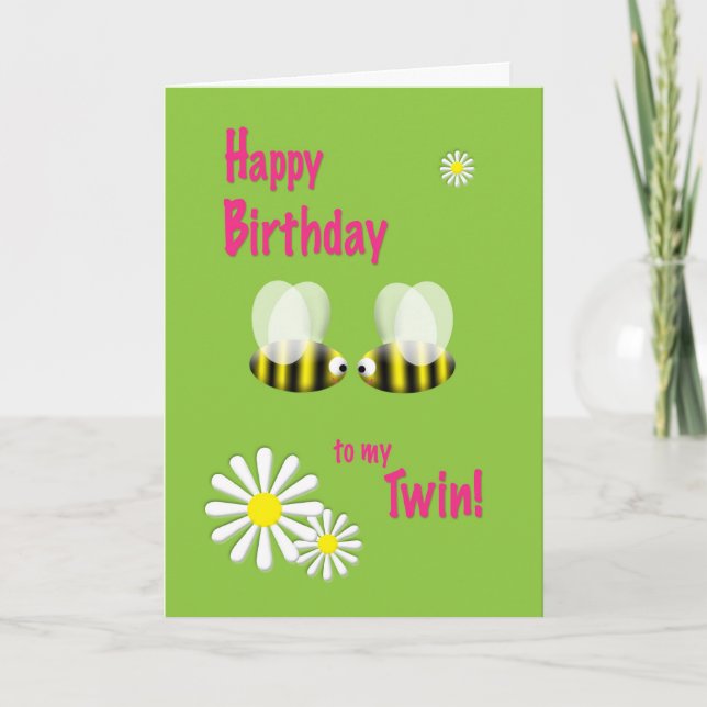 Carte Joyeux anniversaire à mon jumeau (Devant)