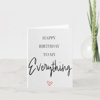 Carte Joyeux anniversaire à mon Tout !