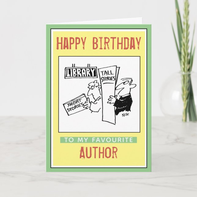 Carte Joyeux anniversaire à un auteur (Devant)