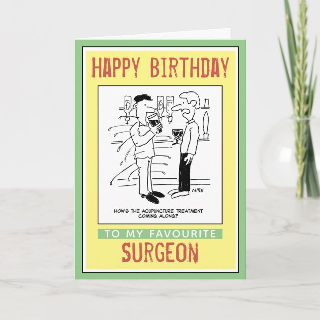 Carte Joyeux anniversaire à un chirurgien (Devant)