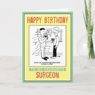 Carte Joyeux anniversaire à un chirurgien