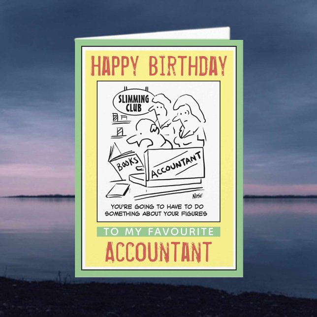 Carte Joyeux anniversaire à un comptable (Créateur téléchargé)