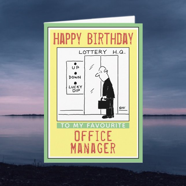 Carte Joyeux anniversaire à un directeur de bureau. (Créateur téléchargé)