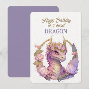 Carte Joyeux Anniversaire À Un DRAGON Doux