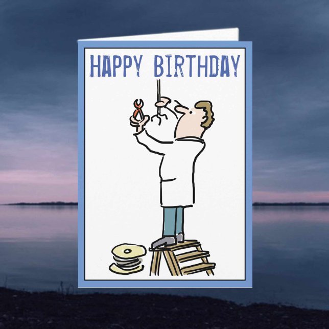 Carte Joyeux anniversaire à un électricien (Créateur téléchargé)