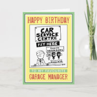 Joyeux anniversaire à un Garage Manager