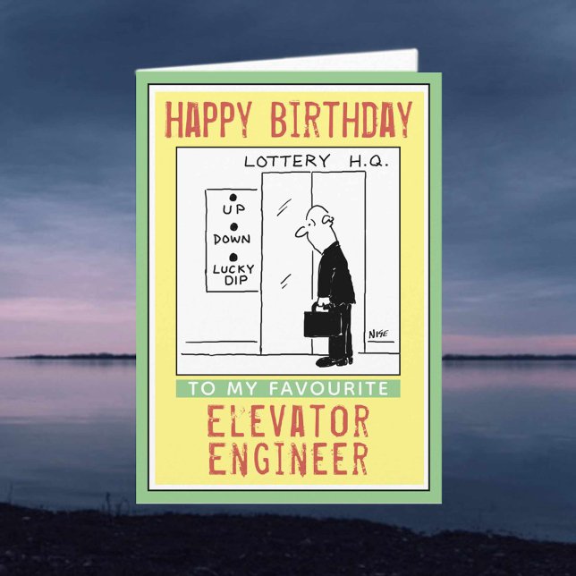 Carte Joyeux anniversaire à un ingénieur de levage. (Créateur téléchargé)