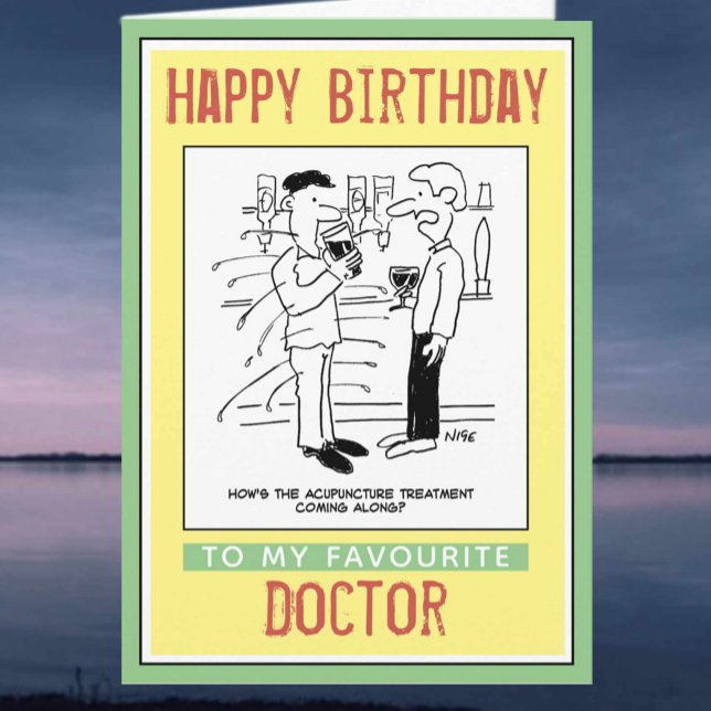 Carte Joyeux anniversaire à un médecin (Créateur téléchargé)