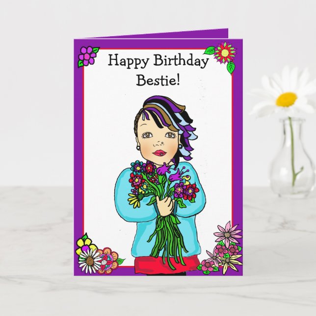 Carte Joyeux anniversaire à un meilleur ami (Petite plante)