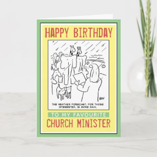 Carte Joyeux anniversaire à un ministre ou prêtre de l'É