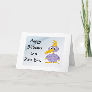 Carte Joyeux anniversaire à un oiseau rare - Dessin