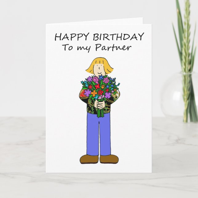 Carte Joyeux anniversaire à un partenaire lesbien (Devant)
