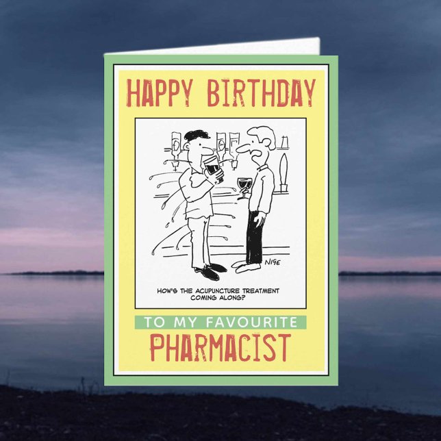 Carte Joyeux anniversaire à un pharmacien (Créateur téléchargé)