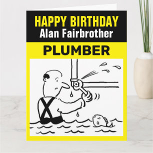 Carte Joyeux Anniversaire à un Plombier