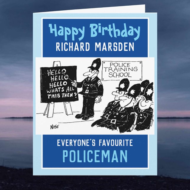 Carte Joyeux Anniversaire à un Policier (Créateur téléchargé)