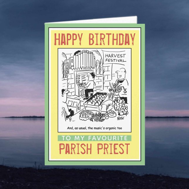 Carte Joyeux anniversaire à un prêtre vicaire ou paroiss (Créateur téléchargé)