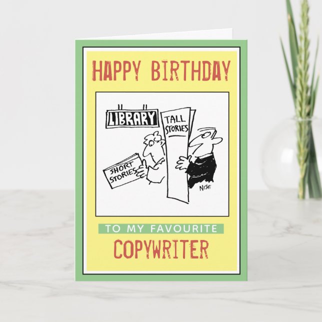 Carte Joyeux anniversaire à un rédacteur (Devant)