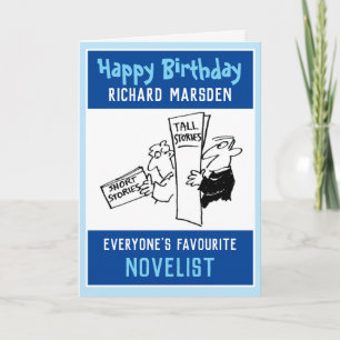 Carte Joyeux anniversaire à un romancier