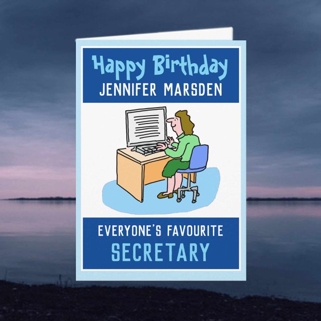 Carte Joyeux anniversaire à un secrétaire (Créateur téléchargé)