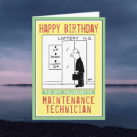 Joyeux anniversaire à un technicien de maintenance