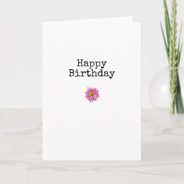 Carte Joyeux anniversaire à vous ! Rose Daisy Moderne Am (Devant)