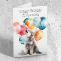 Joyeux anniversaire à vous Wolf Pup Howling