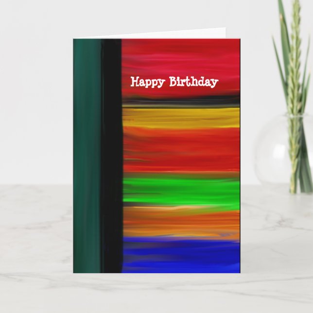 Carte Joyeux anniversaire Abstrait (Devant)