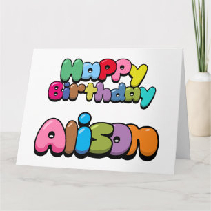 Carte Joyeux anniversaire Alison