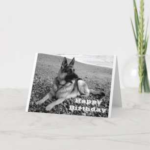 Carte Joyeux Anniversaire Allemand Berger Chien Chien Pu