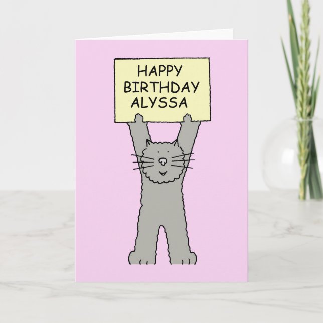 Carte Joyeux anniversaire Alyssa (Devant)