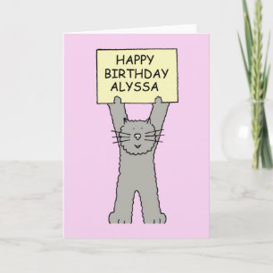 Carte Joyeux anniversaire Alyssa