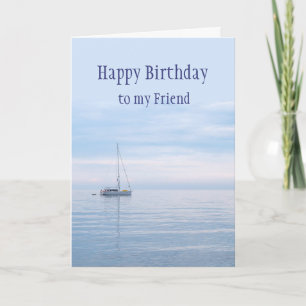 Carte Joyeux Anniversaire Ami du Smooth Sailing boat 
