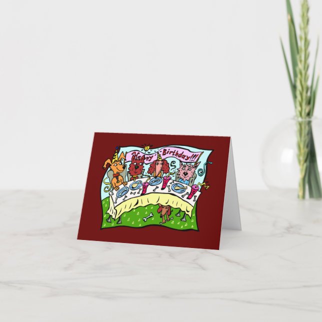Carte Joyeux anniversaire : Amis de chienchien (Devant)