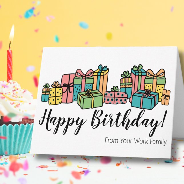 Carte Joyeux Anniversaire Amusement Moderne Coloré (Cute Simple Modern Bright Colorful Happy Birthday Card)