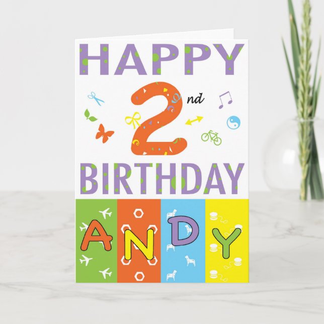 Carte Joyeux anniversaire Andy (Devant)