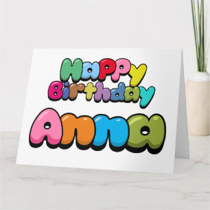 Carte Joyeux anniversaire Anna