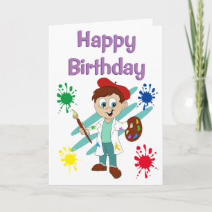 Carte Joyeux Anniversaire Artiste