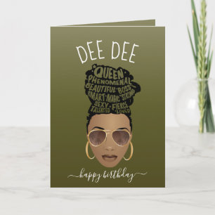Carte Joyeux anniversaire ! Autonomiser la femme noire V
