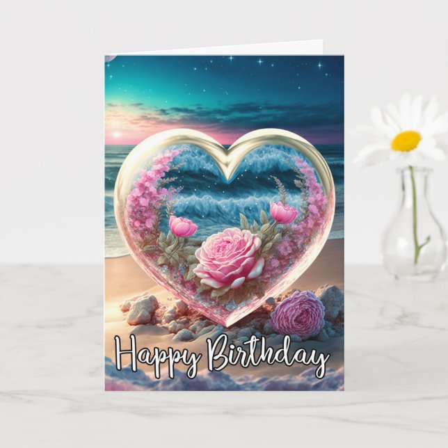 Carte Joyeux anniversaire avec amour (Petite plante)
