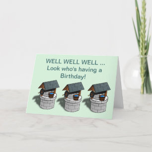 Carte Joyeux Anniversaire avec bien bien trois puits