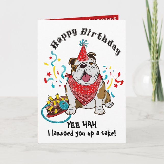 Carte Joyeux anniversaire avec Chien à Chien à Chien en  (Devant)