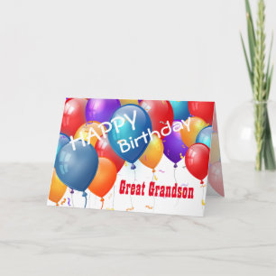Carte Joyeux anniversaire avec des ballons GRAND GRAND G