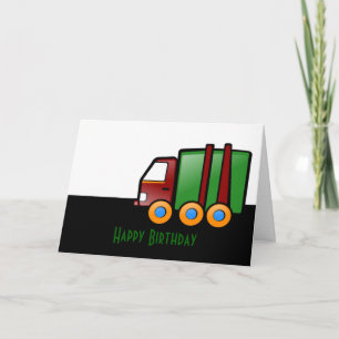 Carte Joyeux anniversaire avec le camion pour