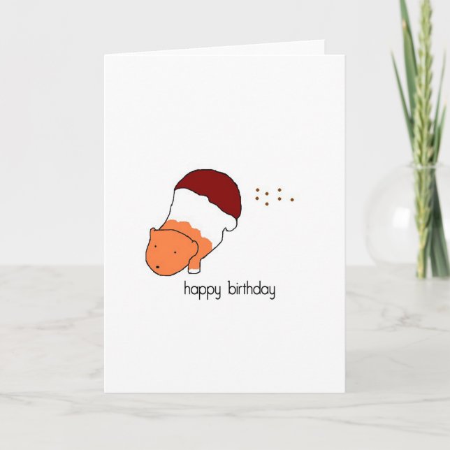 Carte Joyeux anniversaire avec le cobaye (Devant)