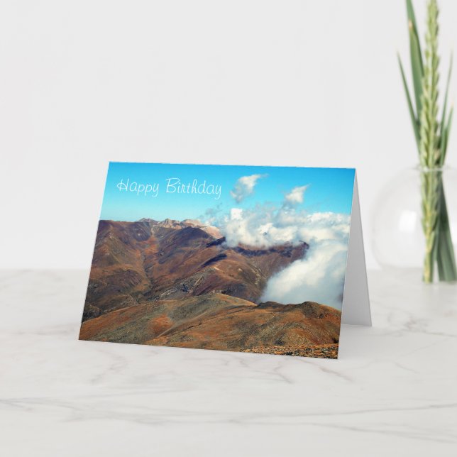 Carte Joyeux anniversaire avec le Mountain View (Devant)