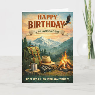 Carte Joyeux Anniversaire - Aventurier