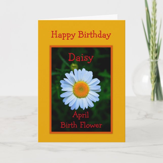 Carte Joyeux anniversaire Avril Fleur de naissance (Devant)