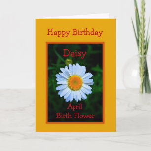 Carte Joyeux anniversaire Avril Fleur de naissance